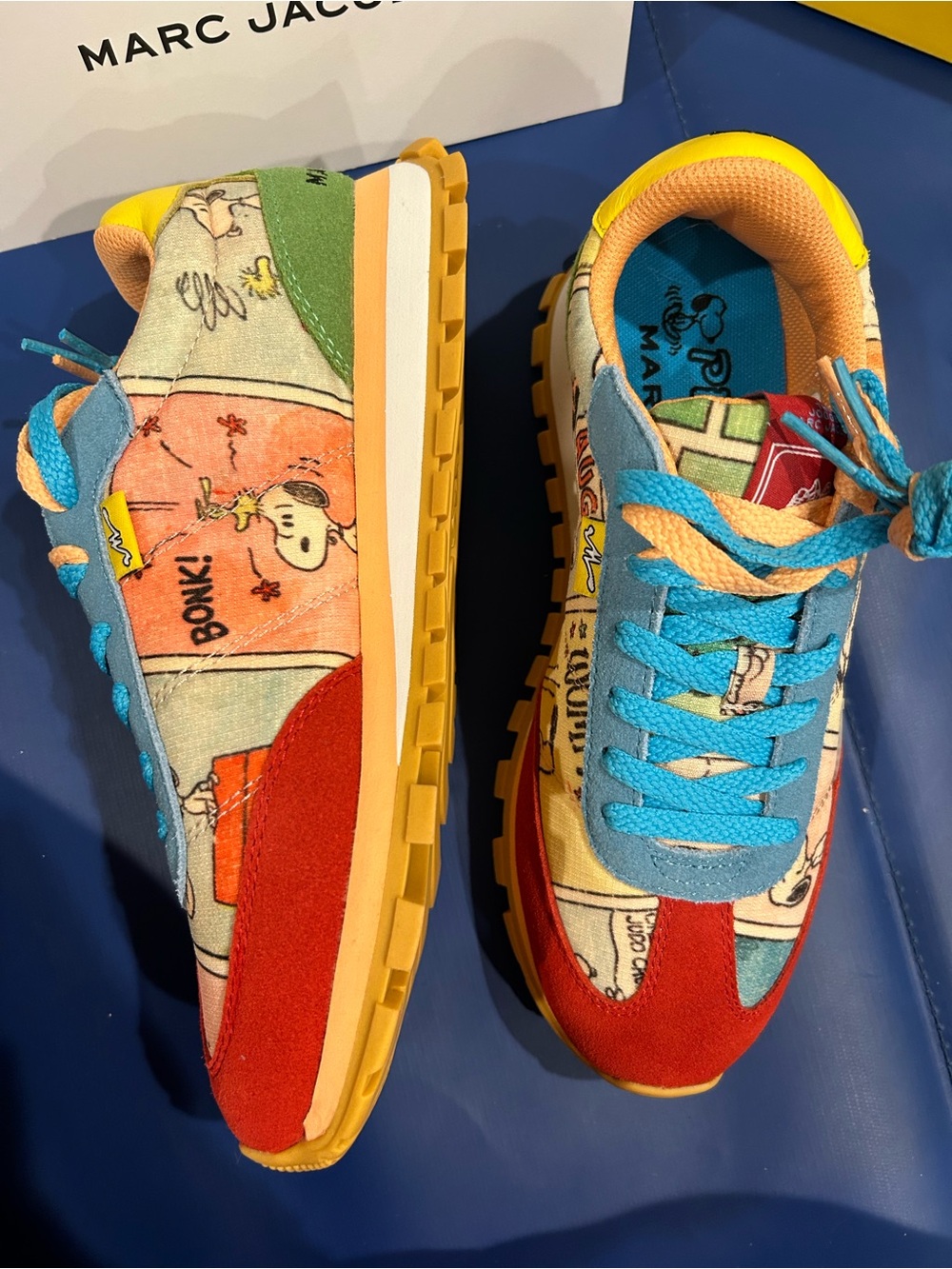 MARC JACOBS
X Peanuts The Jogger Low-top Sneakers In Orange - Picture 3 of 5